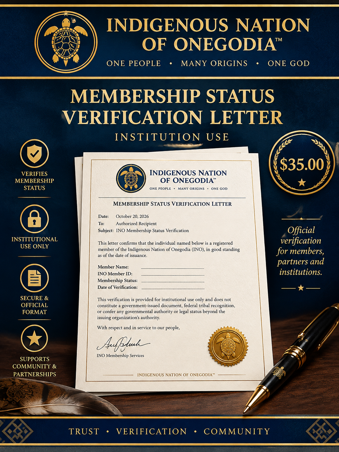 Membership Status Verification Letter (Institution Use) - Image 2