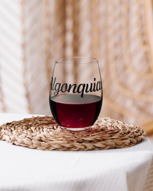 Stemless wine glass
