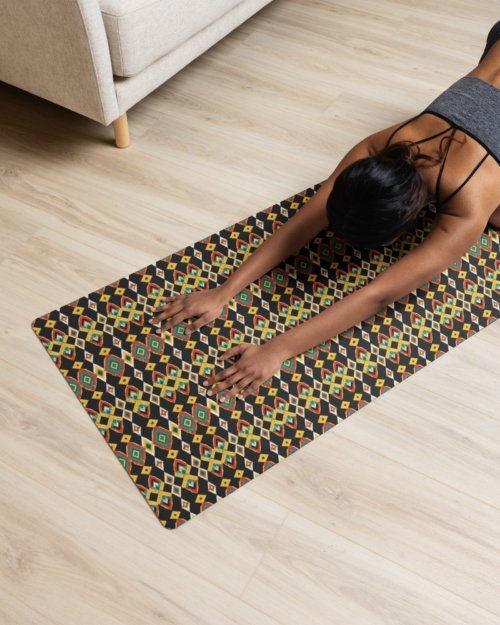 Algonquian Tribal Pattern 01 - Yoga mat